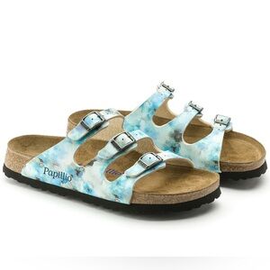 Birkenstock Papillio Florida Soft Footbed Sandals Blue Pixel EU 38